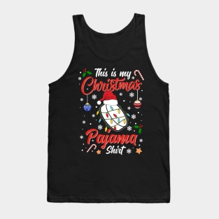 Funny Costume This is my Christmas Pajamas Hockey Puck Tank Top